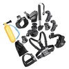 12PCS Action Camera Accessories Kit Adjustable Headband Floating Handle Assembly