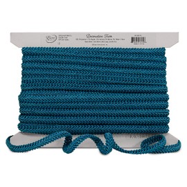 Trims by The Yard Alice Classic Woven Braid Trim, 1/2-Inch Versatile Trim for Sewing, Washable, Decorative, Ideal for Costumes, Home Decor, Upholstery, 20-Yard Cut, Teal