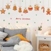 WINDVALE Christmas Wall Decals Xmas Wall Stickers Gingerbread & Snowman