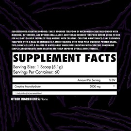 Phat Lab Creatine Monohydrate Powder - 60 Servings