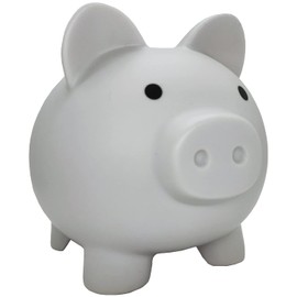 Cute Piggy Bank for Sbrvaniy Pig Money Bank Coin Bank Boys and Girls My First Unbreakable Money Bank Large Size Decoration Savings (Grey)