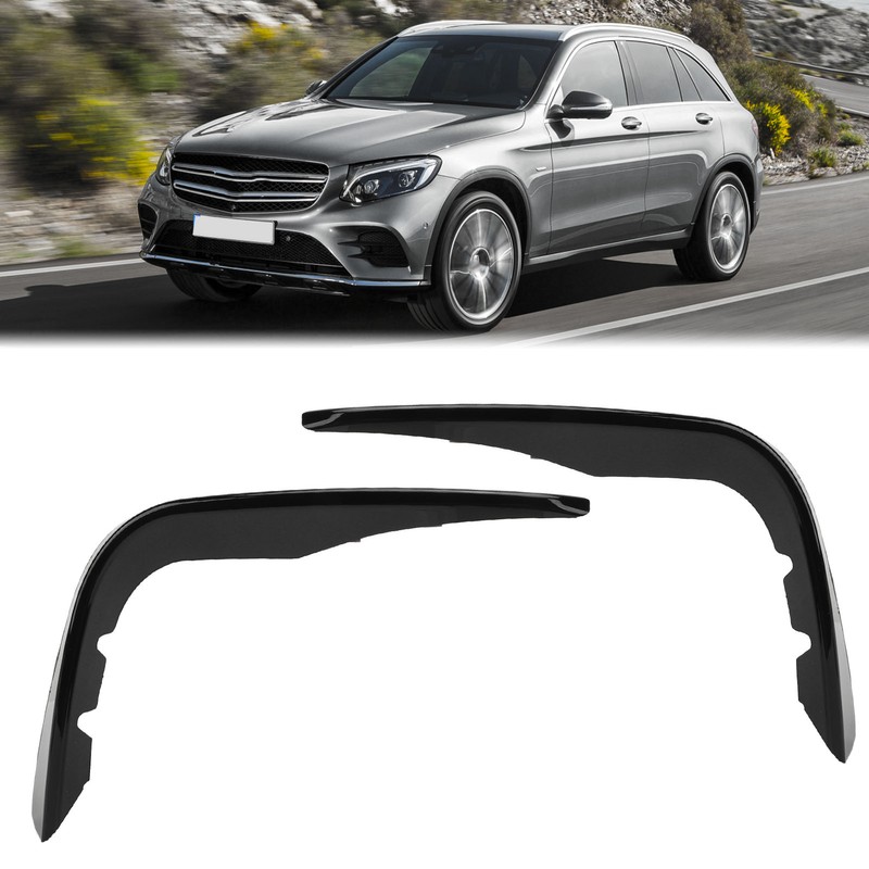 Front Bumper Wind Knife Fin Car Gloss Black Fog Light