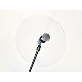 DistinctAndUnique (14 inch Diameter) Crystal Clear Acrylic Vocal and Horn Deflector Shield: 4 Styles for Trumpet Saxophone Trombone Vocals and More 3mm Thick