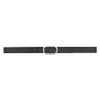 Vanzetti Women's Leather Belt 30 mm Double Buckle, black