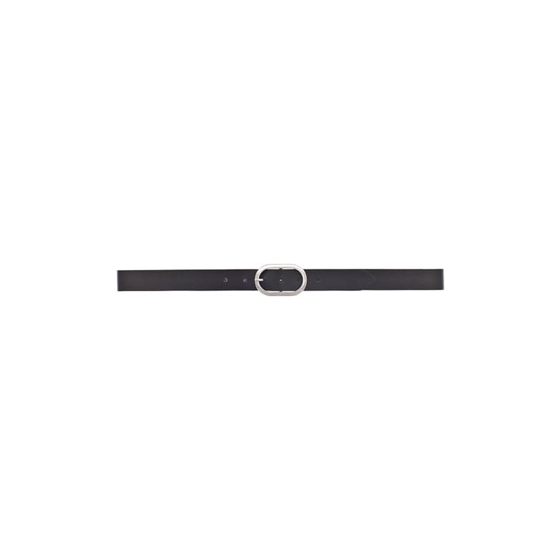 Vanzetti Women's Leather Belt 30 mm Double Buckle, black