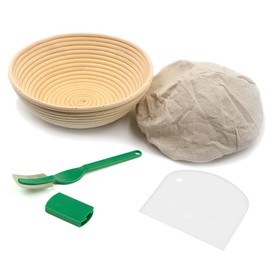 Brunswick Bakers Round Bread Banneton Set, 23 cm
