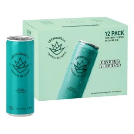 Lechuguilla Gasificada Lata 355ml Mineral De Agave 12 Piezas                                                                                          