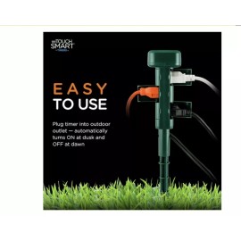 myTouchSmart My Touch Smart 6 Outlet Dusk to Dawn Stake Timer- Easy to Use and Set Up