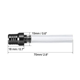 sourcing map 3pcs Breather Hose Gas Fuel Tank Cap 2 Way Vent Hose Tube for Dirt Bike Motorized Bicycle Black