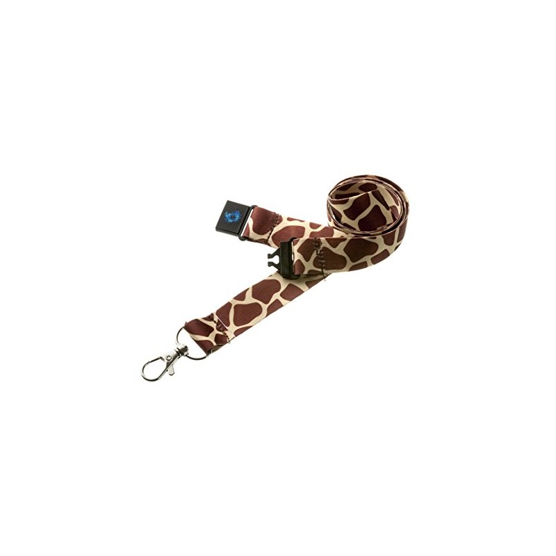 Safari/Animal Print Lanyard with Safety Breakaway - Giraffe