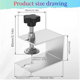 2 Pcs Silver Drawer Fixing Clips, Drawer Front Installation Clamps, Tables Desk Mount,Adjustable Stable Furniture Woodworking Jig Cabinet Installation Tools Front Drawer Woodworking Clamps Drawer Jig