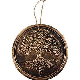 Lisa Parker Bronze Terracotta Tree of Life Plaque Ornament Brown 20x20x1cm