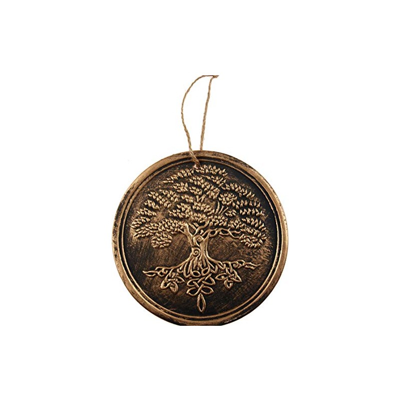 Lisa Parker Bronze Terracotta Tree of Life Plaque Ornament Brown