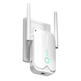 WiFi Extender Booster, WiFi Repeater WLAN Verstärker WiFi Extender bis zu 5000sq.ft Mit Repeater/AP Modus, Long Range Amplifier mit Ethernet Port zu Allen WLAN Geräten, 1-Key Setup, Access Point