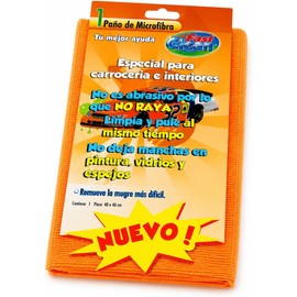 Paño de Microfibra para Carrocería e Interiores 40 x 40 cm Toalla de Limpieza Ultrafina Reutilizable para Auto, Vidrios, Espejos y Superficies Delicadas Sin Rayar (Naranja)
