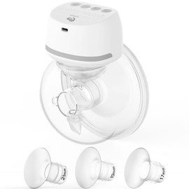 Bellababy Extractor de Leche Portátil Manos Libres, Mejorado con Insertos de 17mm, 19mm, 21mm, Extractor de Leche Eléctrico Portátil Inalámbrico Bajo Ruido, 4 Modos y 6 Niveles de Succión, brida de 24mm, 6 oz