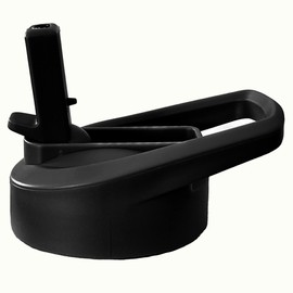 Water Bottle Lid Replacement for Battle Bottle - Straw Lid Tops for 32 oz, 40 oz, and 64 oz Wide Mouth Vacuum Sealed Water Bottles by Iron InfideI (Black)