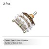 sourcing map 2P10T Rotary Switch 2 Pole 10 Position Band