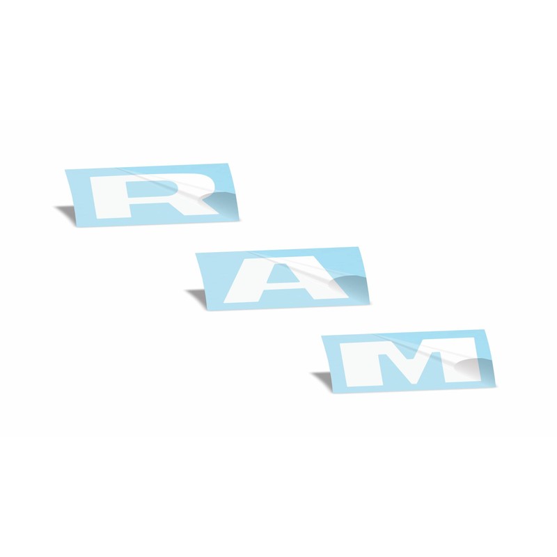 RAM Tailgate Emblem Overlay Decal Stickers 2025 Ram 1500 (Color: