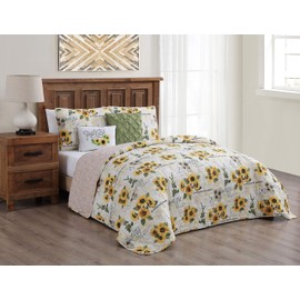 Avondale Manor Yara Quilt Set, Queen, Yellow