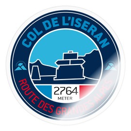Spreadshirt Col De L'Iseran Route Des Grandes Alpes Mountain Pass France Sticker Maximum 10 x 10 cm 10 x 10 cm Glossy Transparent