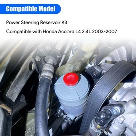 LoloWheat Power Steering Reservoir Kit Compatible with Honda Accord L4 2.4L 2003 2004 2005 2006 2007 Replace 53701-SDA-A01 53731-SDA-A00 53733-SDA-A01 Suction & Return Hose