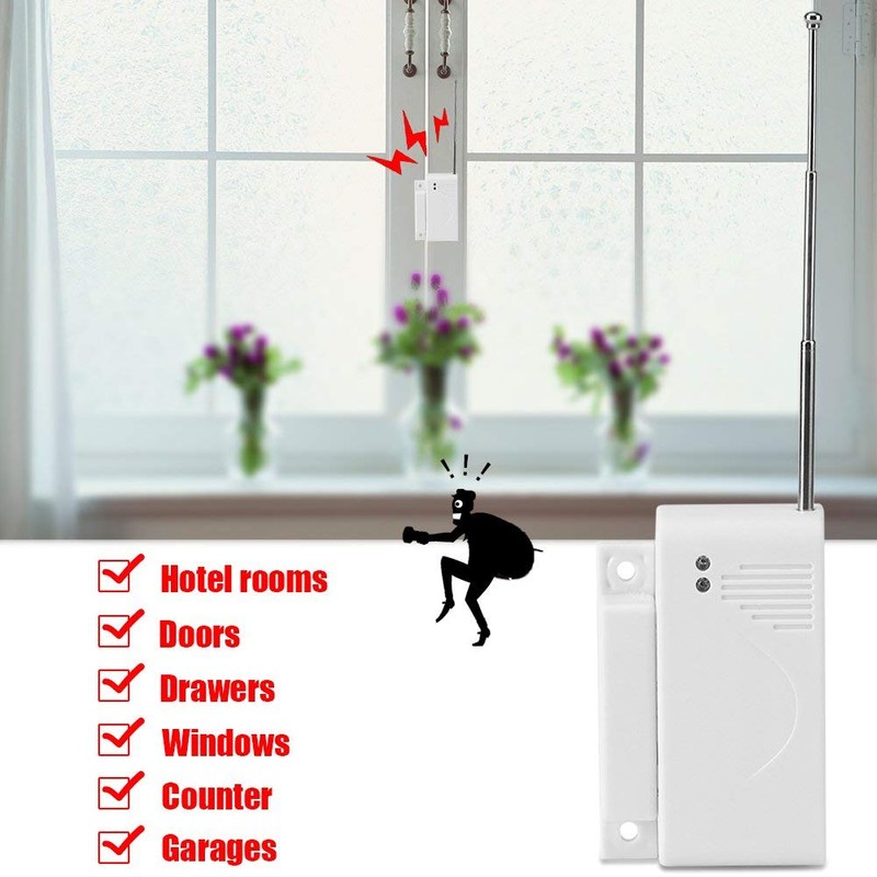 433MHz Wireless Door Window Magnetic Contact Sensor Detector Switch Alarm