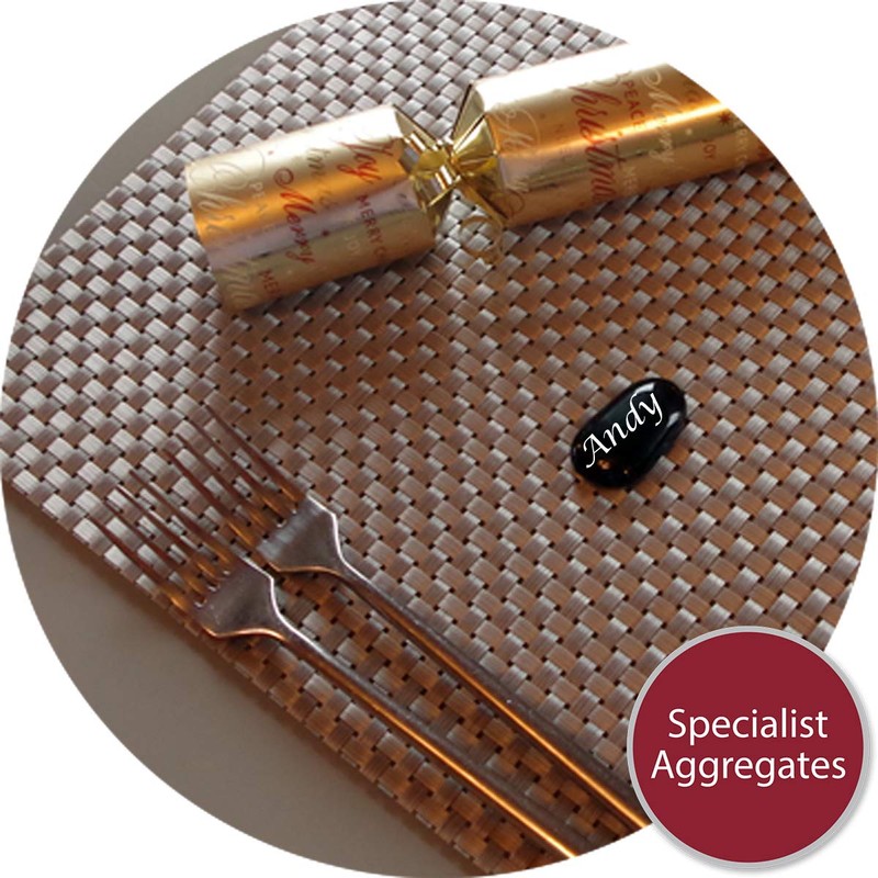Specialist Aggregates ® - 25 Small Black, Flat Glass Pebbles/Nuggets/Stones.
