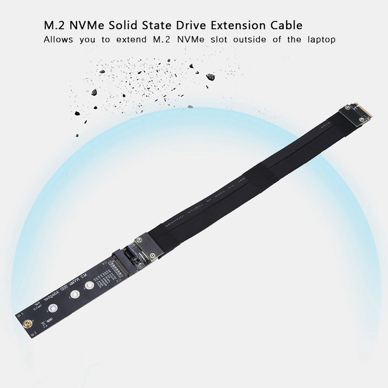 20cm M.2 NVMe SSD Solid State Drive Extension Cable for