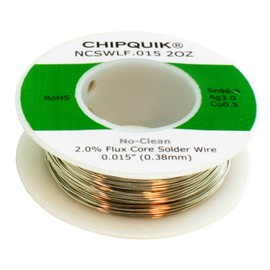 Chip Quik NCSWLF.015 2OZ LF Solder Wire 96.5/3/0.5 Tin/Silver/Copper No-Clean .015 2oz