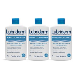 Lubriderm Crema Corporal Humectacion Diaria 400ml - Paquete de 3