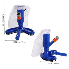 BESPORTBLE Pool Cleaning Nozzle Pool Vacuum Brush with Handle Pump Hose Connection