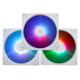 Thermalright TL-S12W-S X3 CPU Fan Case Cooler PWM Fan Thin Bezel Light Effect 4-Pin PWM Connection Computer Fan with ARGB Light Effects 1500RPM Speed PC Cooling Fan (120 mm)