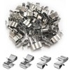 Anranmm 50 Pcs Trailer Frame Wire Clips Stainless Steel Metal
