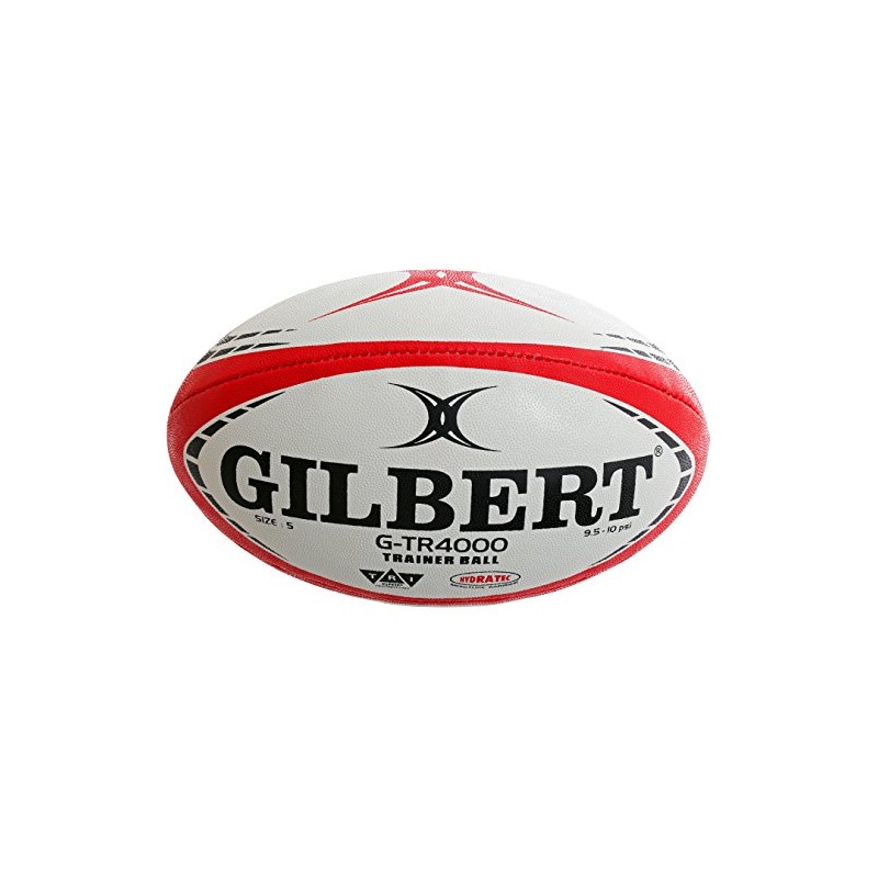 Gilbert G-TR4000 Trainer Rugby Ball (Red, Size 4)