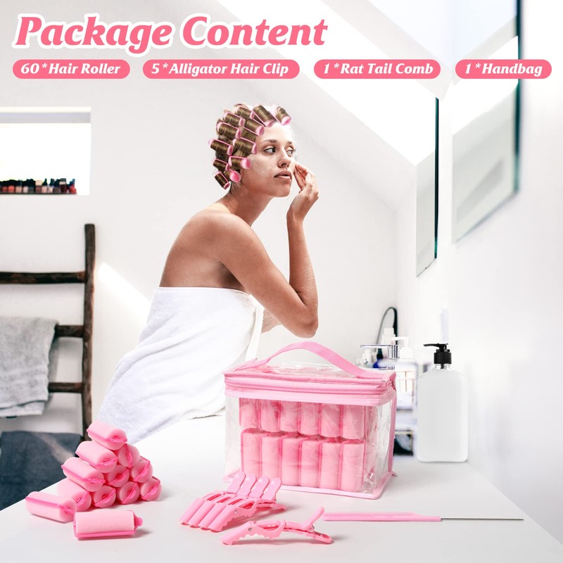 Rodillos de esponja para el cabello, de espuma, para dormir,