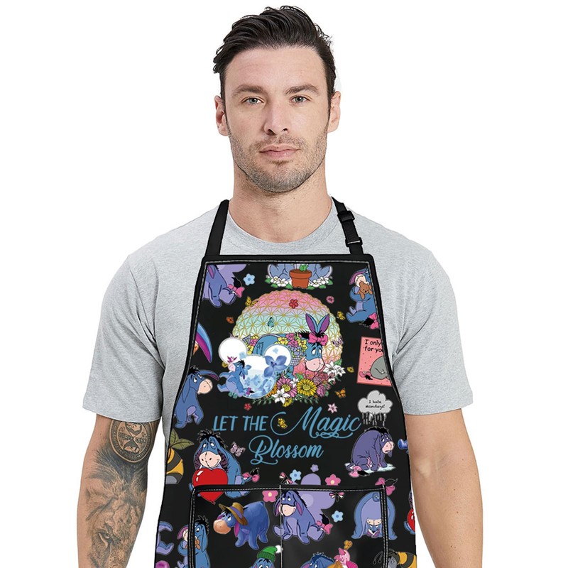 WZMPA Donkey Kitchen Apron Donkey Fans Gift Let The Magic