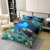 100% Natural Cotton Sea Turtle Duvet Cover, 3D Turtle Ocean