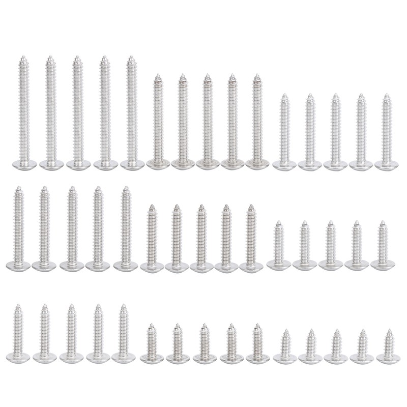 45Pcs SelfTapping Screw Set Cross Oval Head 304 Stainless Steel