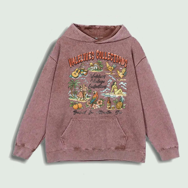 Valelives Collections Tropical Graphic Hoodie 100% Cotton US Warehouse 6