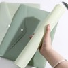 Large Capacity File Folder Button Closure Water Document Pouches Letter