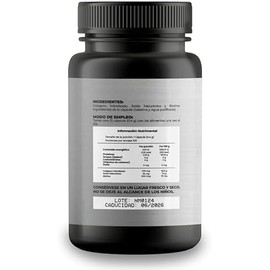 NAIMA Colágeno Hidrolizado con Ácido Hialurónico y Biotina, 100 Cápsulas  100 Puro y Natural  Suplemento Antienvejecimiento Piel Hidratada, Cabello y
