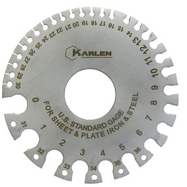 Calibrador Redondo para Lamina y Placa en Pulgadas Equivalente a general 21 Equivalente a starret 283 Karlen