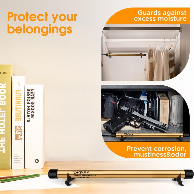 Gun Safe Dehumidifier Rod - High Power, Easy Installation Plug-in