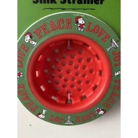 Peanuts Snoopy Woodstock Christmas Peace Love Joy Sink Drain Strainer Holiday