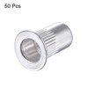 sourcing map M4 Rivet Nuts Aluminium Alloy Knurled Flat Head