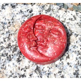 Sun-Moon Orgone Generator, Orgonite Energy Accumulator Tower Buster, EMF Protection (Red)