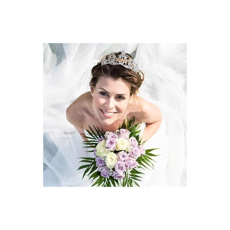 Star Shaped Rhinestone Crowns Bridal Crowns Tiaras Bridal Headpiece for