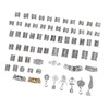 106pcs Dreadlocks Hair Rings Alloy Different Shapes Exquisite Patterns Hair