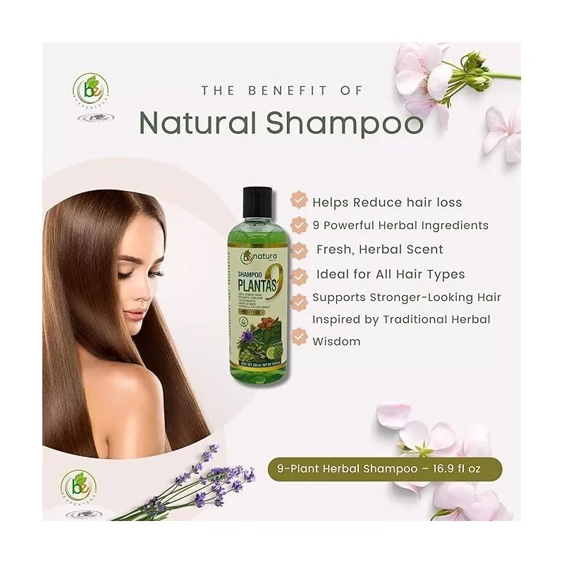 B-Experts 9-Plant Herbal Shampoo 16.9 fl oz–W/Cacahuana